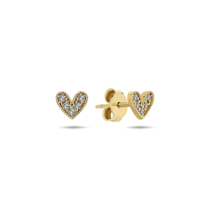 Tiny Heart Stud Earrings