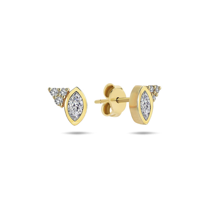 Marquise Diamond Stud Earrings