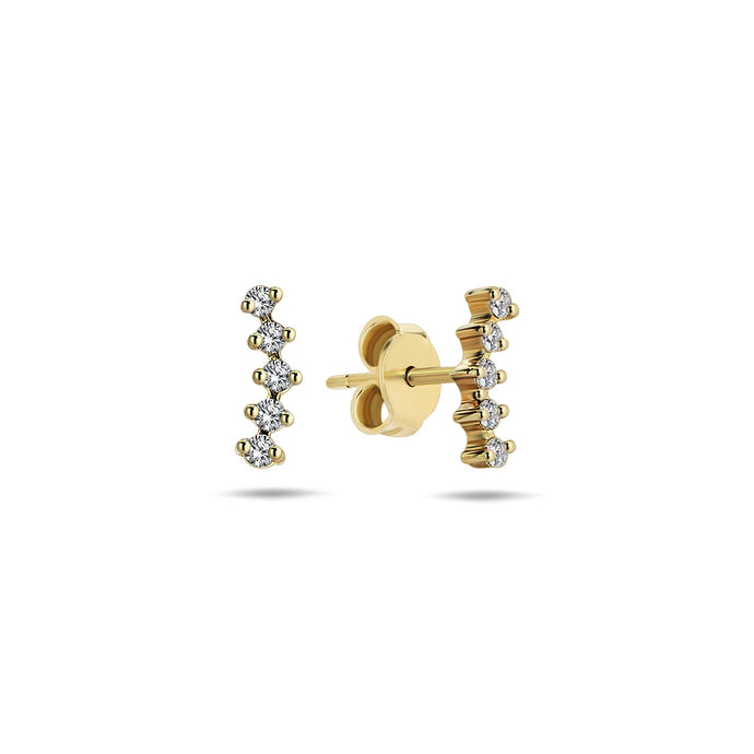 Petite Diamond Curvy Stud Earrings