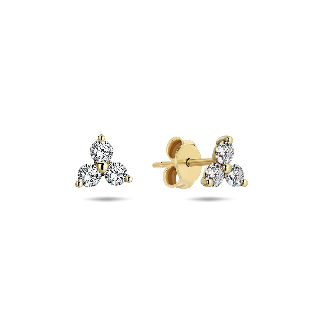 Trio Diamond Stud Earrings