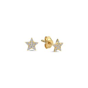 Petite Diamond Star Stud Earrings