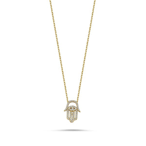 Diamond Hamsa Hand Necklace