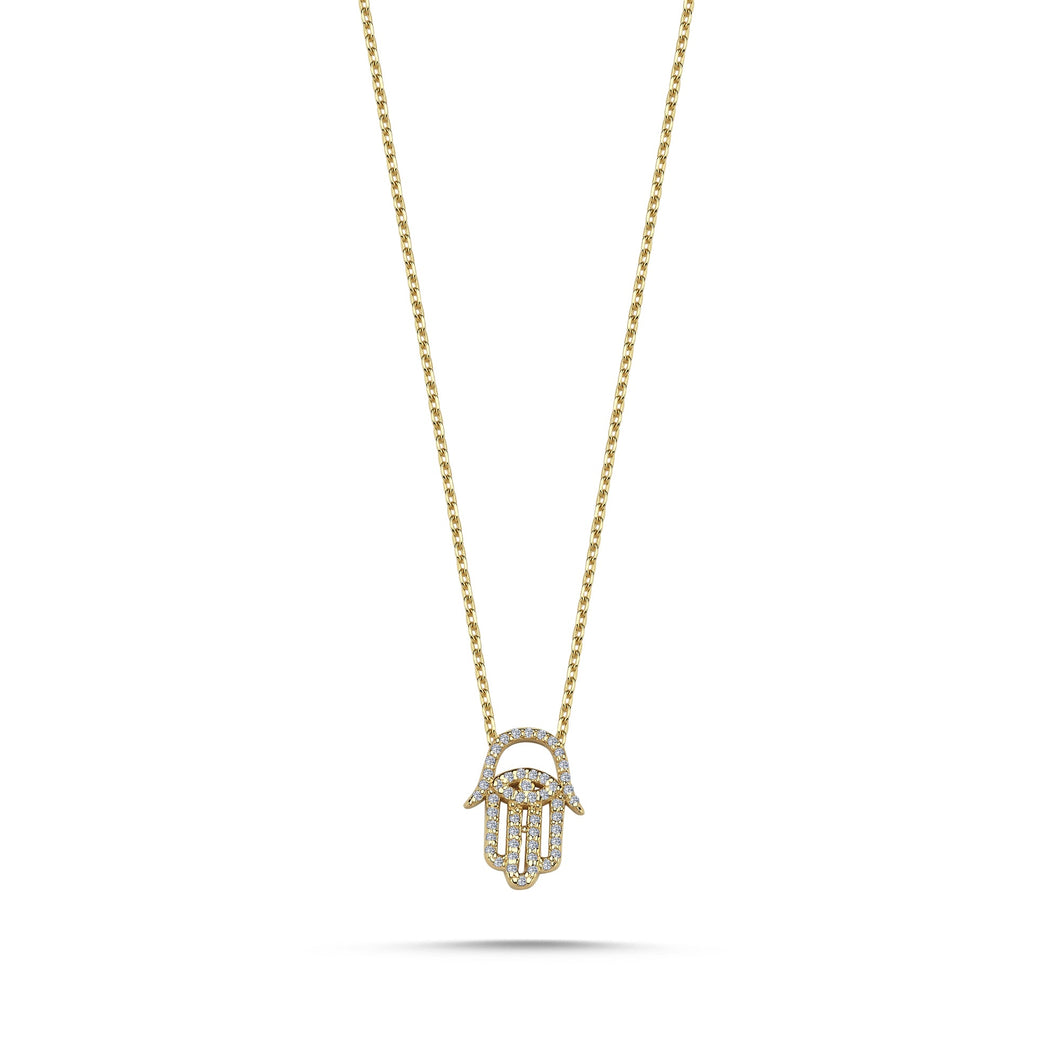 Diamond Hamsa Hand Necklace