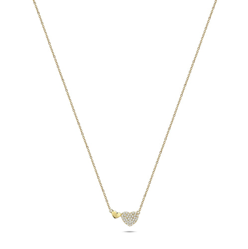 Mini Heart Necklace with Diamond