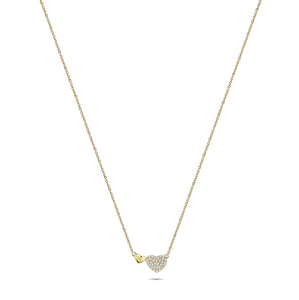 Mini Heart Necklace with Diamond