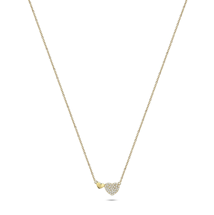 Mini Heart Necklace with Diamond