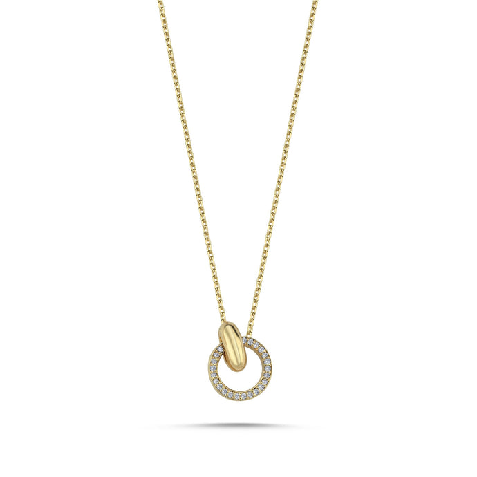 Diamond Open Circle Necklace