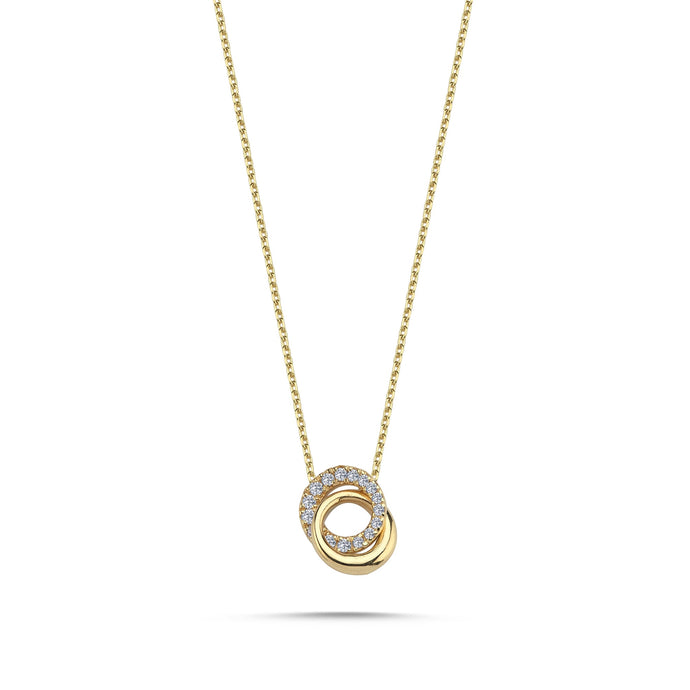 Diamond Sister Necklace in 14k Gold