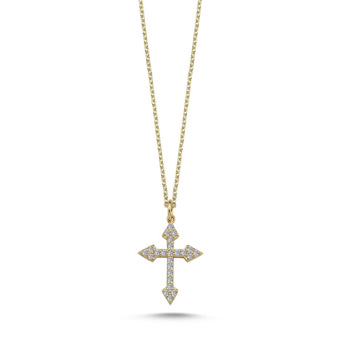 Pave Diamond Cross Necklace