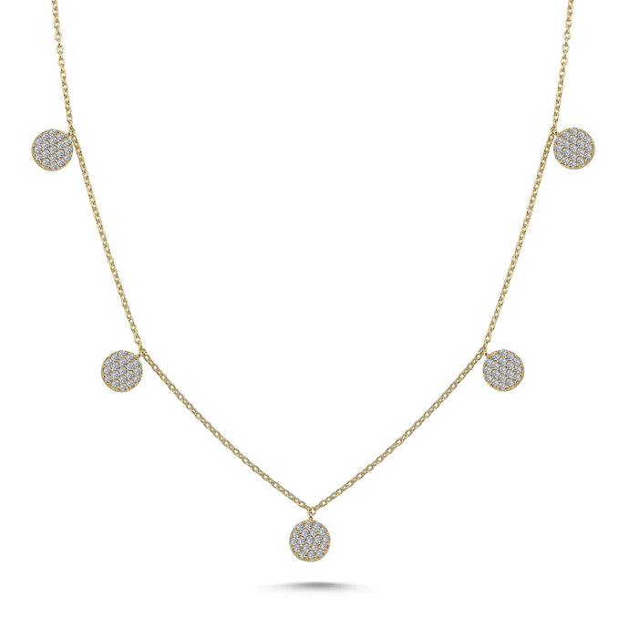 Pave Diamond Circle Chain Necklace