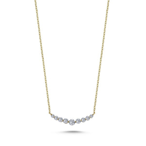 Floating Diamond Curvy Necklace