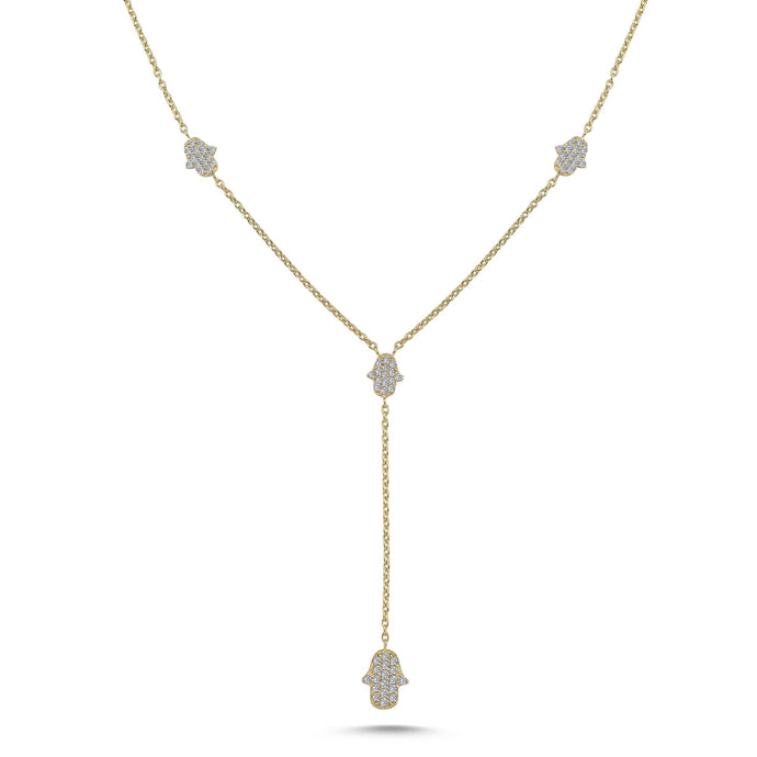 Tiny Hamsa Charm Chain Necklace