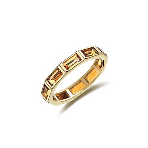 Baguette Citrin Eternity Ring