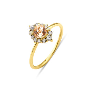 Morganite and Diamond Ring