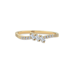 Baguette Diamond Stackable Ring in 14k