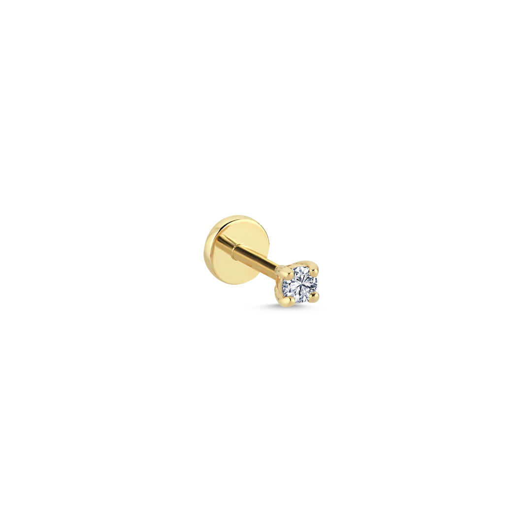 Solitaire Diamond Tragus Earrings