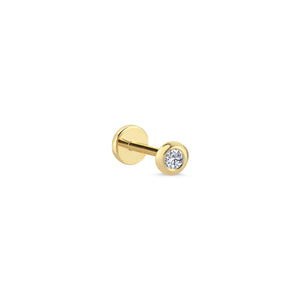 Bezel Diamond Tragus Earrings