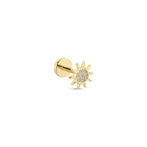 Diamond Sun Tragus Earrings