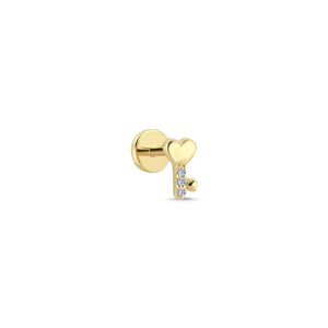 Diamond Key Tragus Earrings