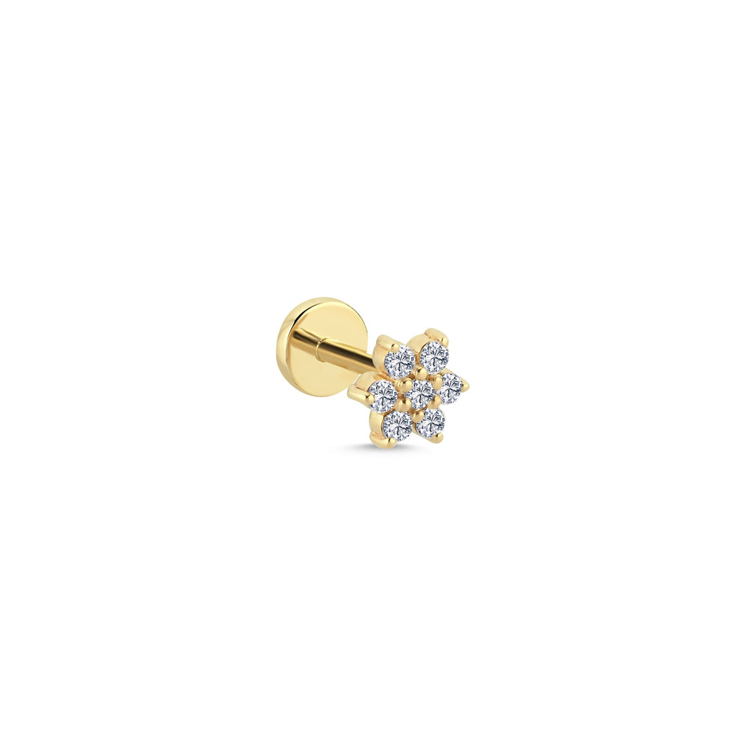 Diamond Cluster Tragus Earrings