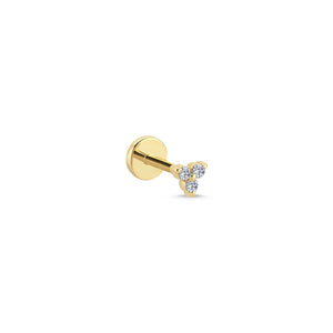 3 Diamond Tragus Earrings