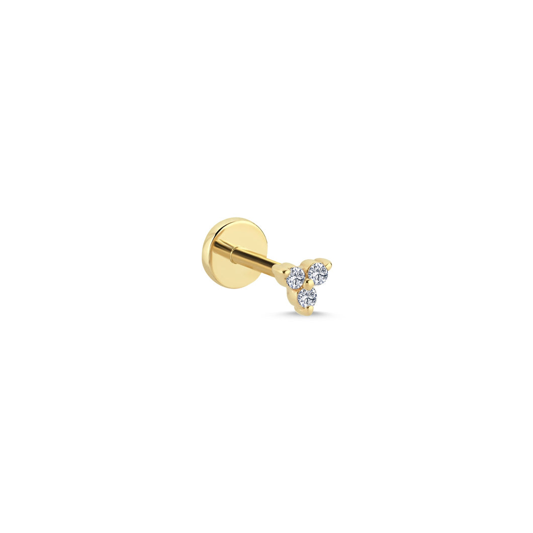 3 Diamond Tragus Earrings