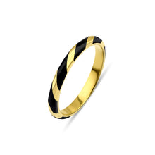 Load image into Gallery viewer, 14k Solid Gold Spiral Pattern Enamel Ring
