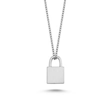 Load image into Gallery viewer, Dainty Gold Padlock Charm Necklace in Gold
