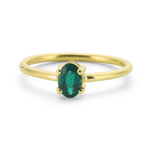 Load image into Gallery viewer, 14K Solid Gold Emerald Ring For Women - Jewelryist
