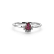 Load image into Gallery viewer, 14K Solid Gold Diamond Ruby Ring For Women - Jewelryist
