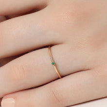 Load image into Gallery viewer, 14K Solid Gold Emerald Ring For Women - Jewelryist
