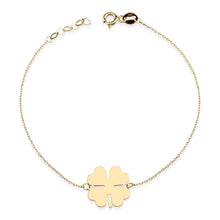Load image into Gallery viewer, Dainty Shmarock Charm Bracelet with Adjustable Chain in Gold
