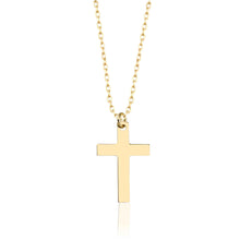 Load image into Gallery viewer, Tiny Gold Religious Cross Charm Necklace
