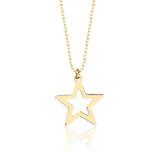 Load image into Gallery viewer, Celestial Star Charm Necklace in 14k Solid Gold
