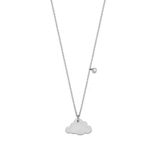 Load image into Gallery viewer, 14K Solid Gold Diamond Cloud Charm Necklace for Women - Jewelryist
