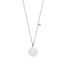 Load image into Gallery viewer, 14K Solid Gold Diamond Sun Charm Necklace For Women - Jewelryist
