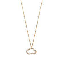 Load image into Gallery viewer, 14K Solid Gold Diamond Cloud Charm Necklace For Women - Jewelryist
