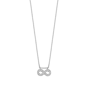 14K Solid Gold Diamond Infinity Charm Necklace For Women - Jewelryist