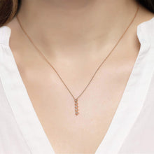 Load image into Gallery viewer, 14K Solid Gold Diamond Layering Square Necklace for Women - Jewelryist
