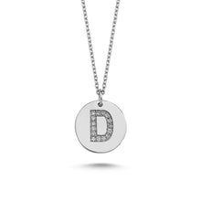 Load image into Gallery viewer, 14K Solid Gold Diamond Initial D Charm Necklace For Women - Jewelryist
