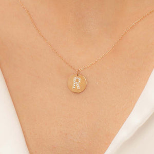 14K Solid Gold Diamond Initial R Charm Necklace for Women - Jewelryist