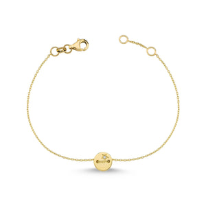 14K Solid Gold Diamond Charm Bracelet for Women - Jewelryist