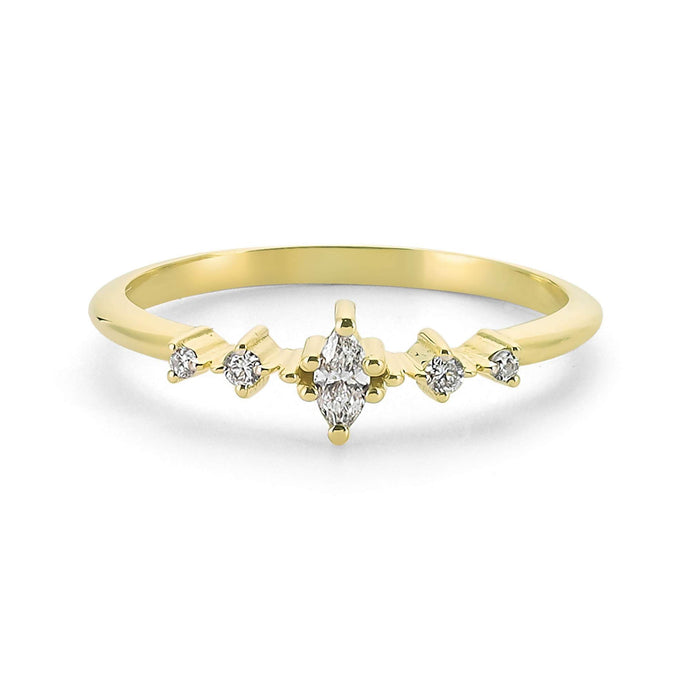 14K Solid Gold Diamond Wedding Ring For Women - Jewelryist