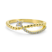 Load image into Gallery viewer, 14K Solid Gold Diamond Stacking Ring For Women - Jewelryist
