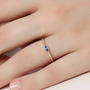 14K Solid Gold Diamond Enamel Ring For Women - Jewelryist