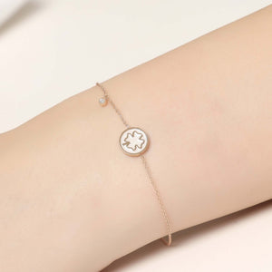 14K Solid Gold Diamond Enamel Charm Bracelet for Women - Jewelryist