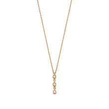 Load image into Gallery viewer, 14K Solid Gold Diamond Trio Charm Necklace For Women - Jewelryist
