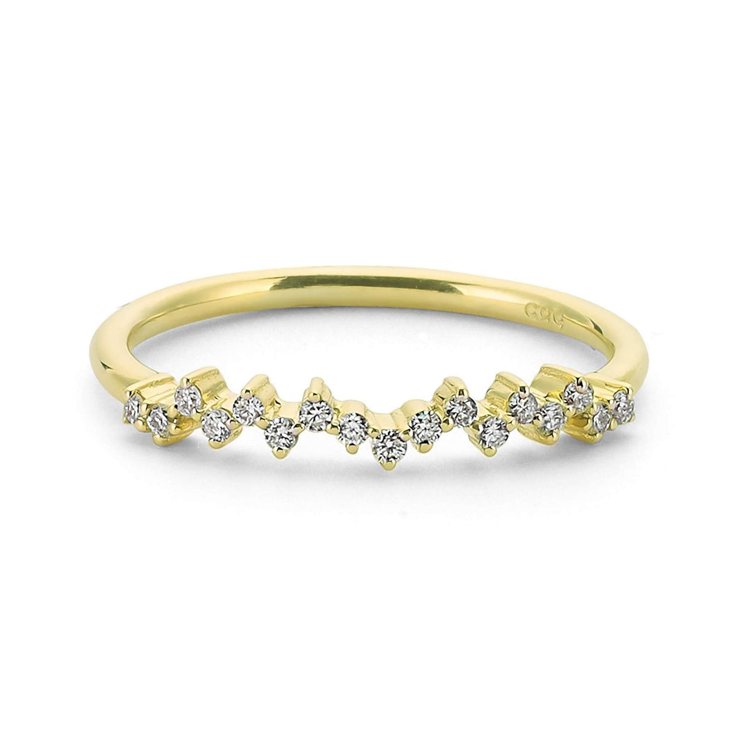14K Solid Gold Diamond Wedding Ring For Women - Jewelryist