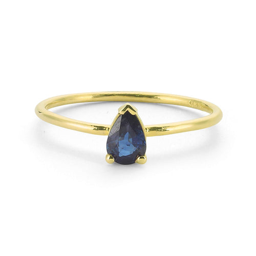 14K Solid Gold Sapphire Ring For Women - Jewelryist