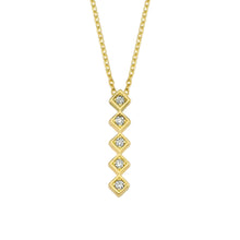 Load image into Gallery viewer, 14K Solid Gold Diamond Layering Square Necklace for Women - Jewelryist
